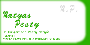 matyas pesty business card