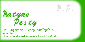 matyas pesty business card